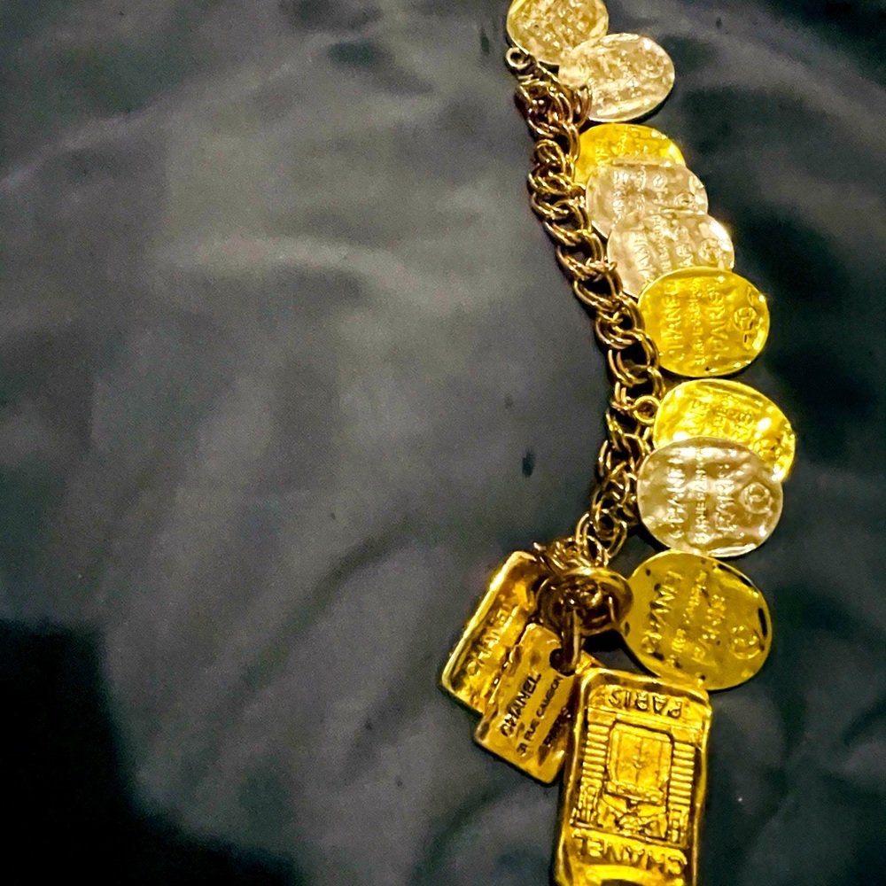 CHANEL 31.RUE Cambon Logo Bracelet With 13 charms